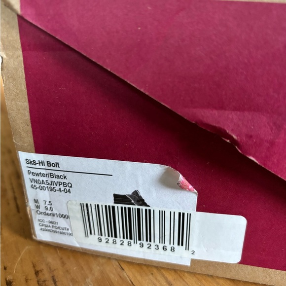 NWT Vans Sk8-Hi 'Bolt - Pewter - Picture 4 of 11